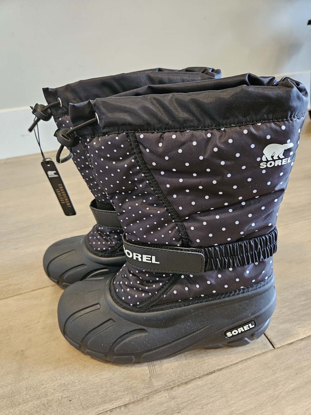 SOREL Kids' Black Polka Dot Snow Boots